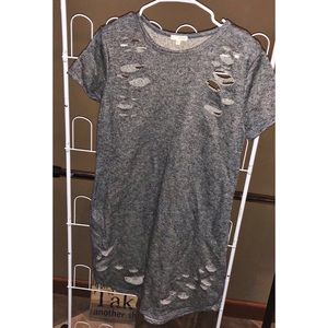 Destroyed T-shirt dress!